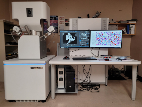 Tescan TIMA GMS field emission scanning electron microscope (FESEM) for dedicated automated mineralogical analysis with an EDAX Octane Elect Plus energy dispersive X-ray spectrometer for detailed post-run analysis.