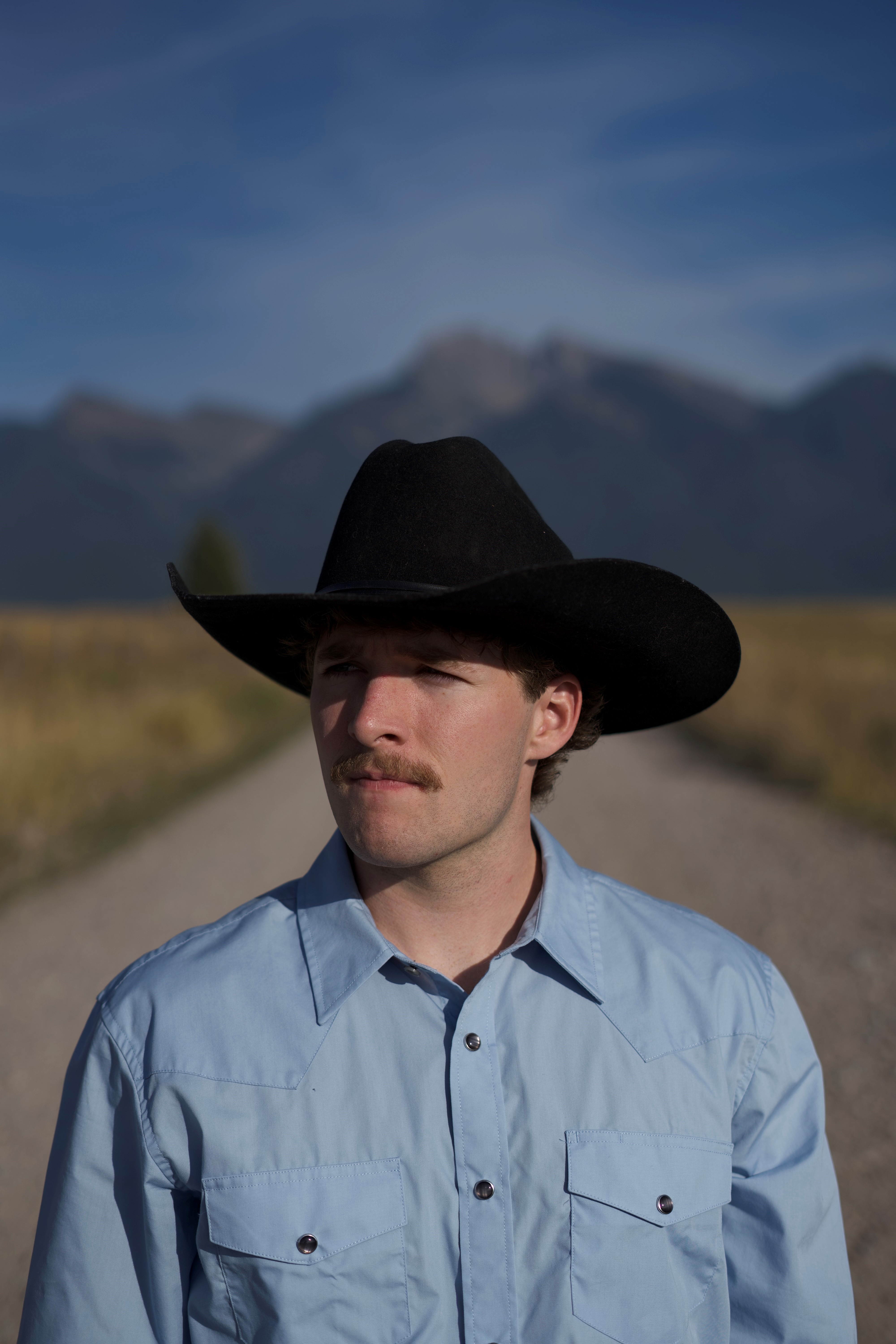 Tanner Laws in a cowboy hat
