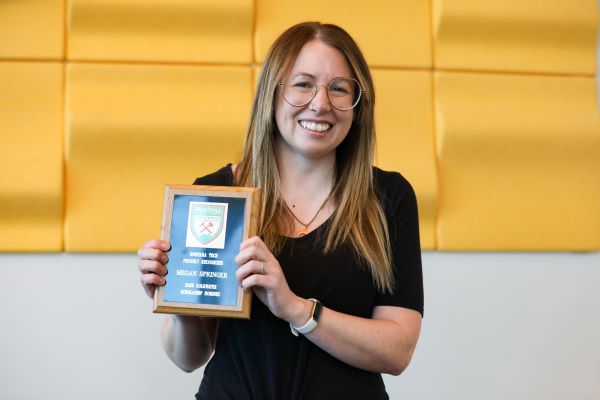 !Megan Springer poses with her Goldwater nomination