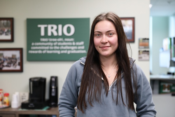 Halli Weis in the TRIO office