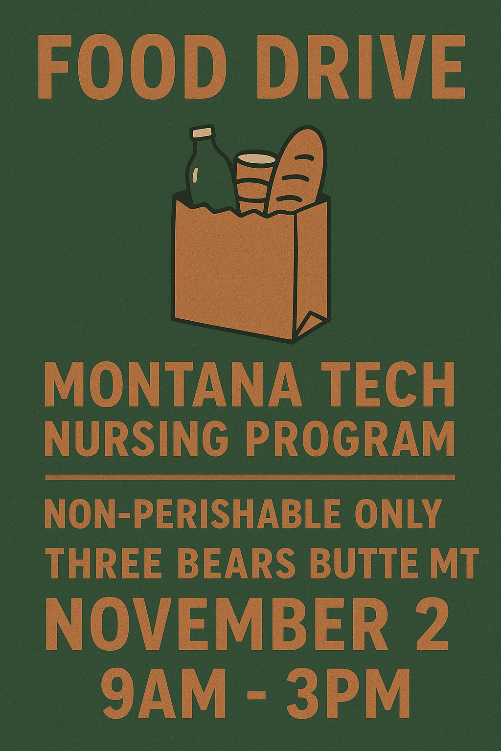 poster advertising food drive