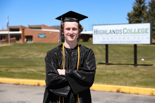 Ethan Elam in his cap and gown