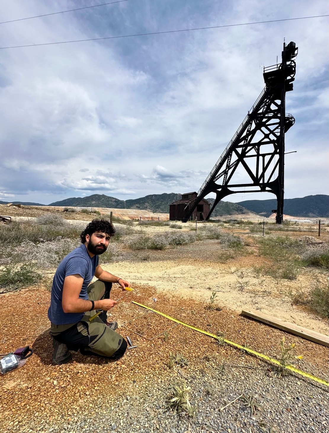 Ciullo working on his research on the Butte Hill