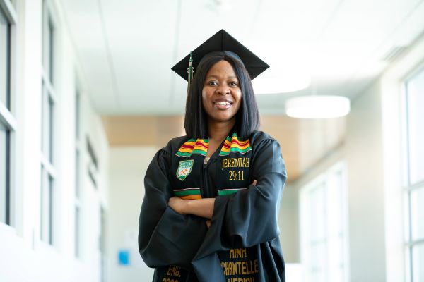 !Mina in her cap and gown