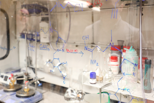 Molecules written on a see-through wall