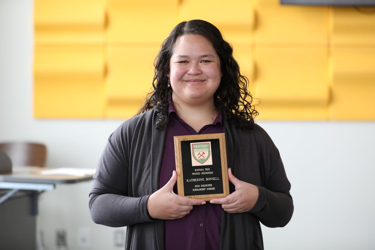 Katherine Bonsell poses with her award.