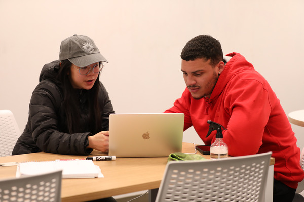 Students studying