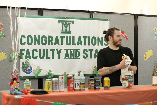 Employee at an annual Faculty/Staff awards