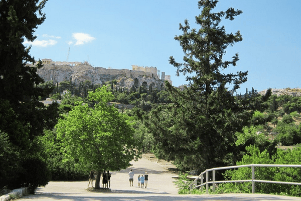 Parthenon atop a hill overlooking Athens, Greece - Photo by Shauna Goodell