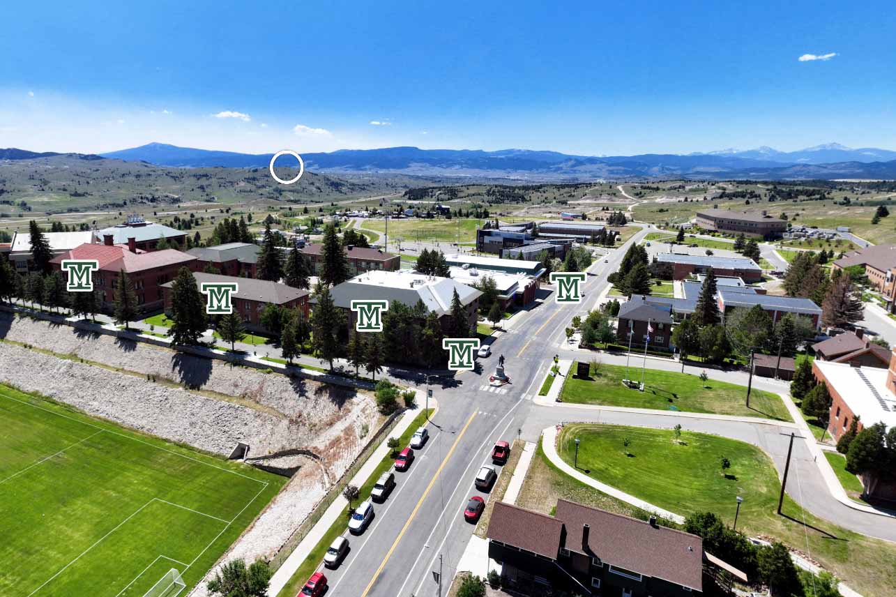 An aerial view of Montana Tech campus