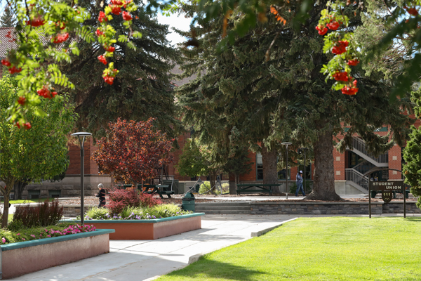 Pretty picture of Montana Tech's campus courtyard