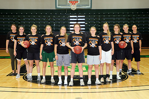 Women's basketball team - frontstanders