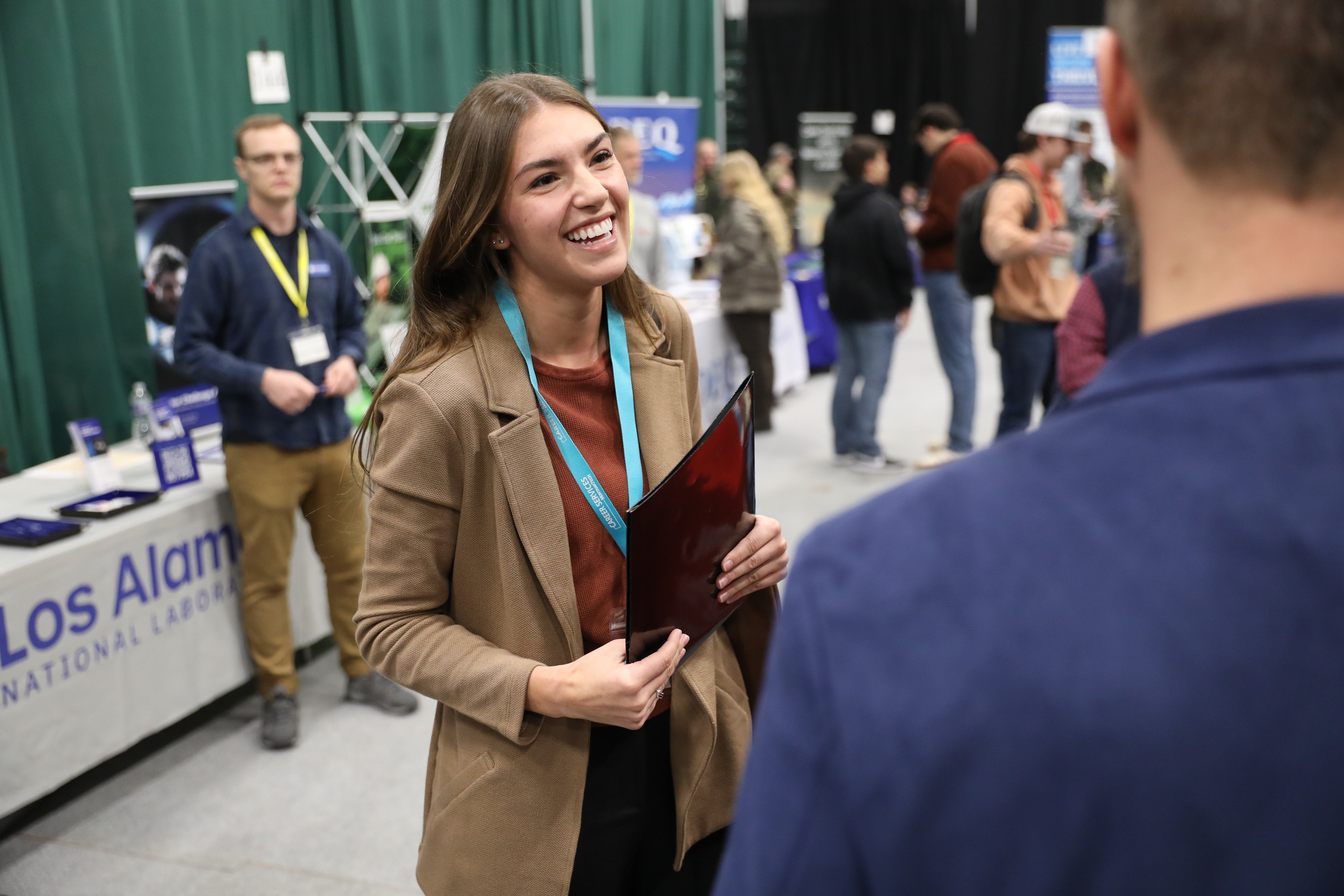 A student at Career Fair. 