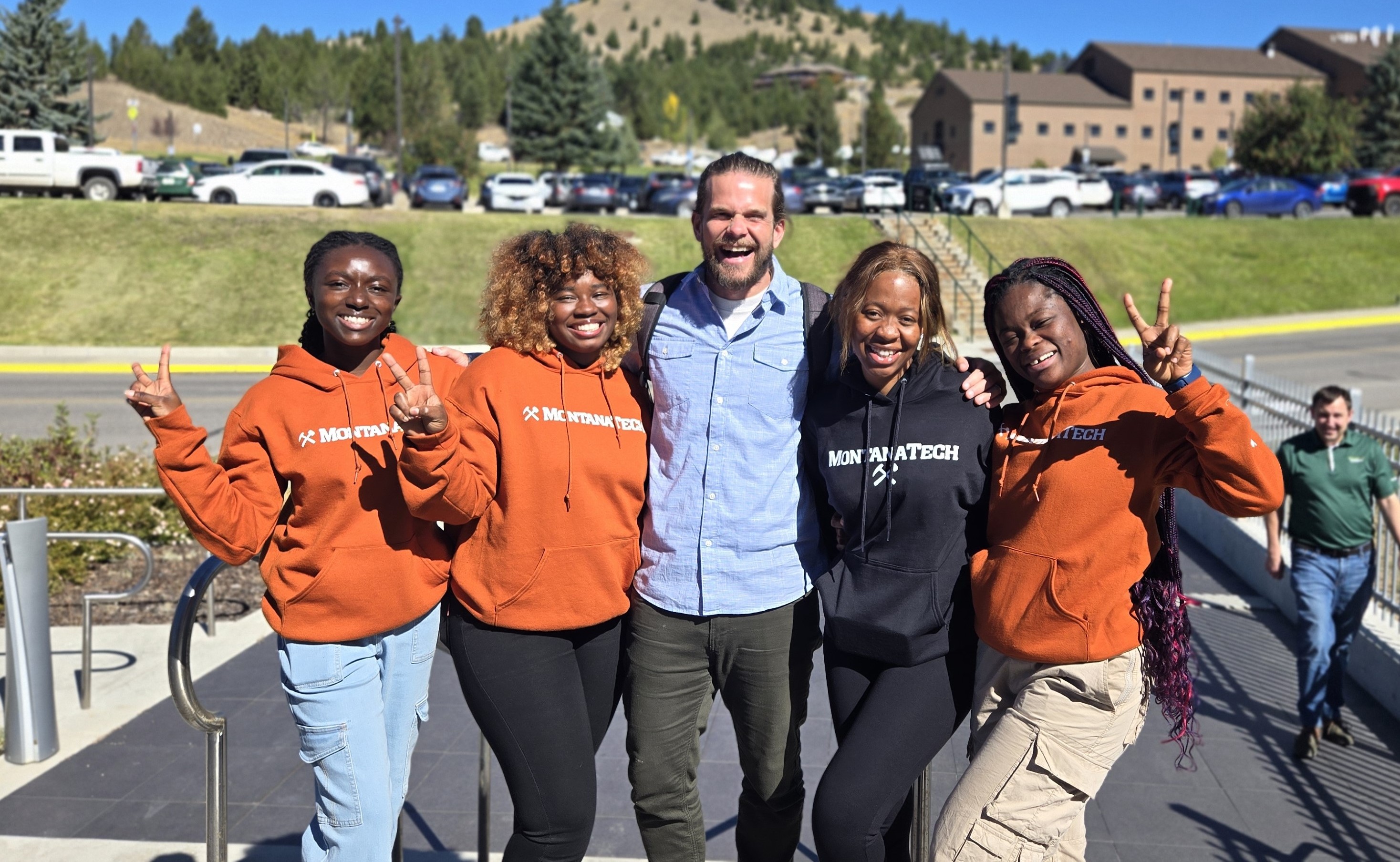 Jesse Taylor with Students