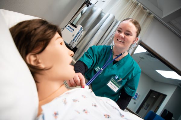 Kieyrah Killoy in nursing sim lab