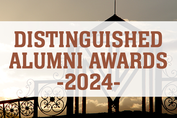 text that says Distinguished Alumni Awards, 2024