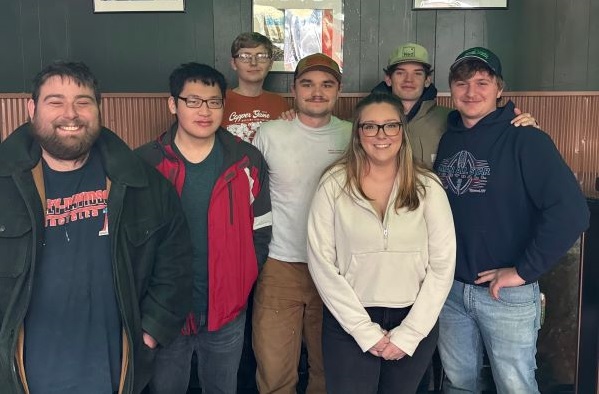 A group of students pose for a photo.