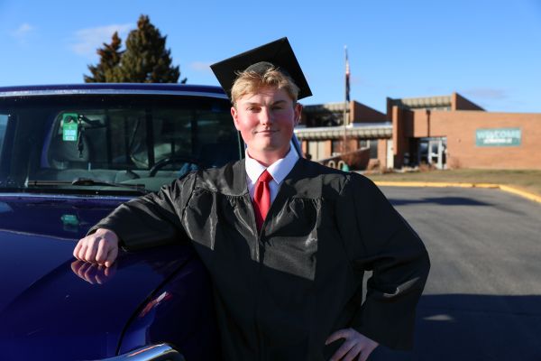 Joseph Fochs in cap and gown