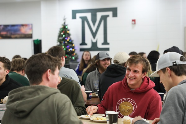 Students eating in Dining Hall