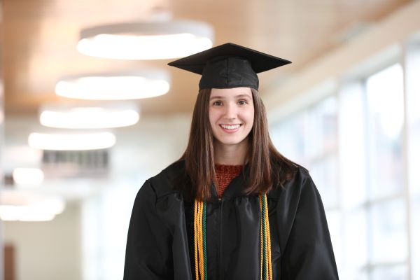 Roslyn Zentz in cap and gown