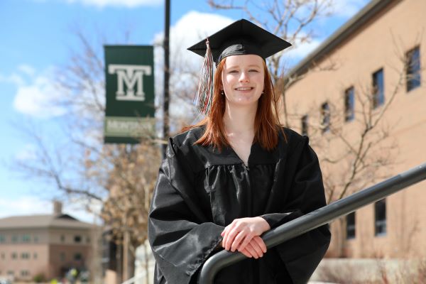 Sara Nehring in cap and gown