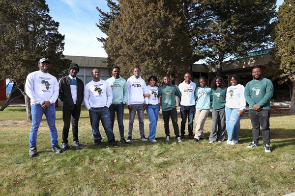 African Student ASsociation members pose for a photo