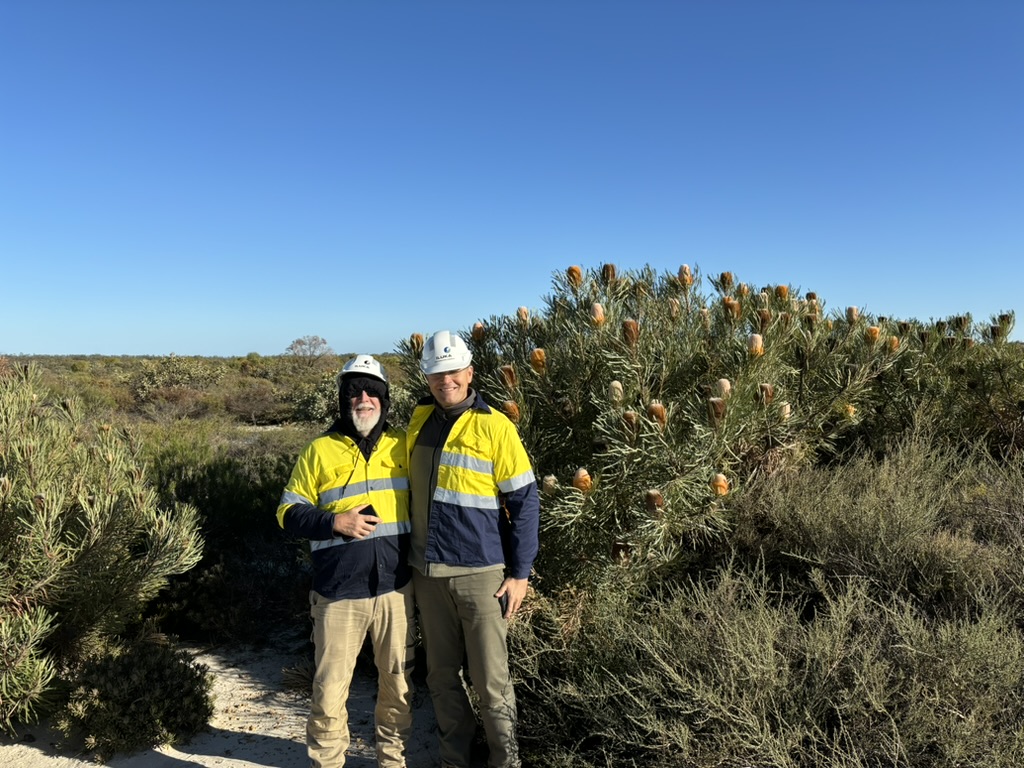 Two people at a restoration site