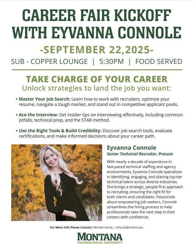 Eyvanna Connole Career Fair Kickoff Event flyer