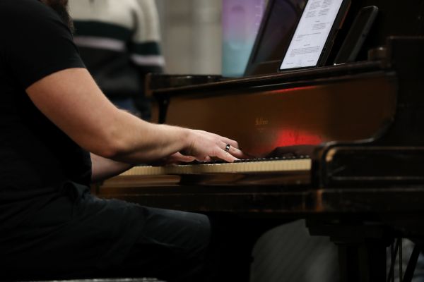 Fred Crase plays piano