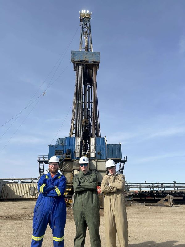 Students at a Kraken Resources drilling well