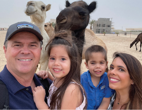 !Don Stelling and family with camels