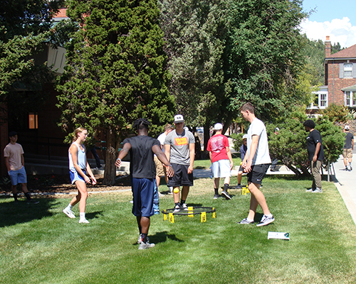 lawn games at orientation
